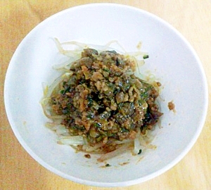 なすともやしの甘辛あんかけ