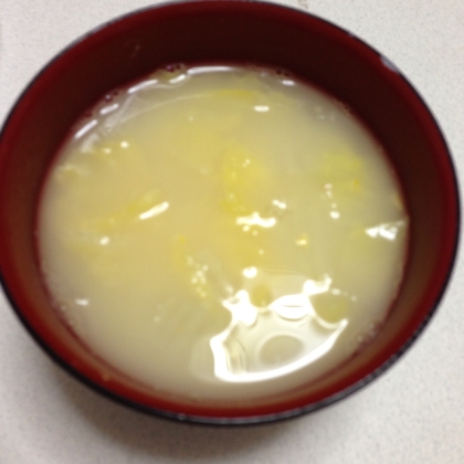 白菜の卵とじ味噌汁