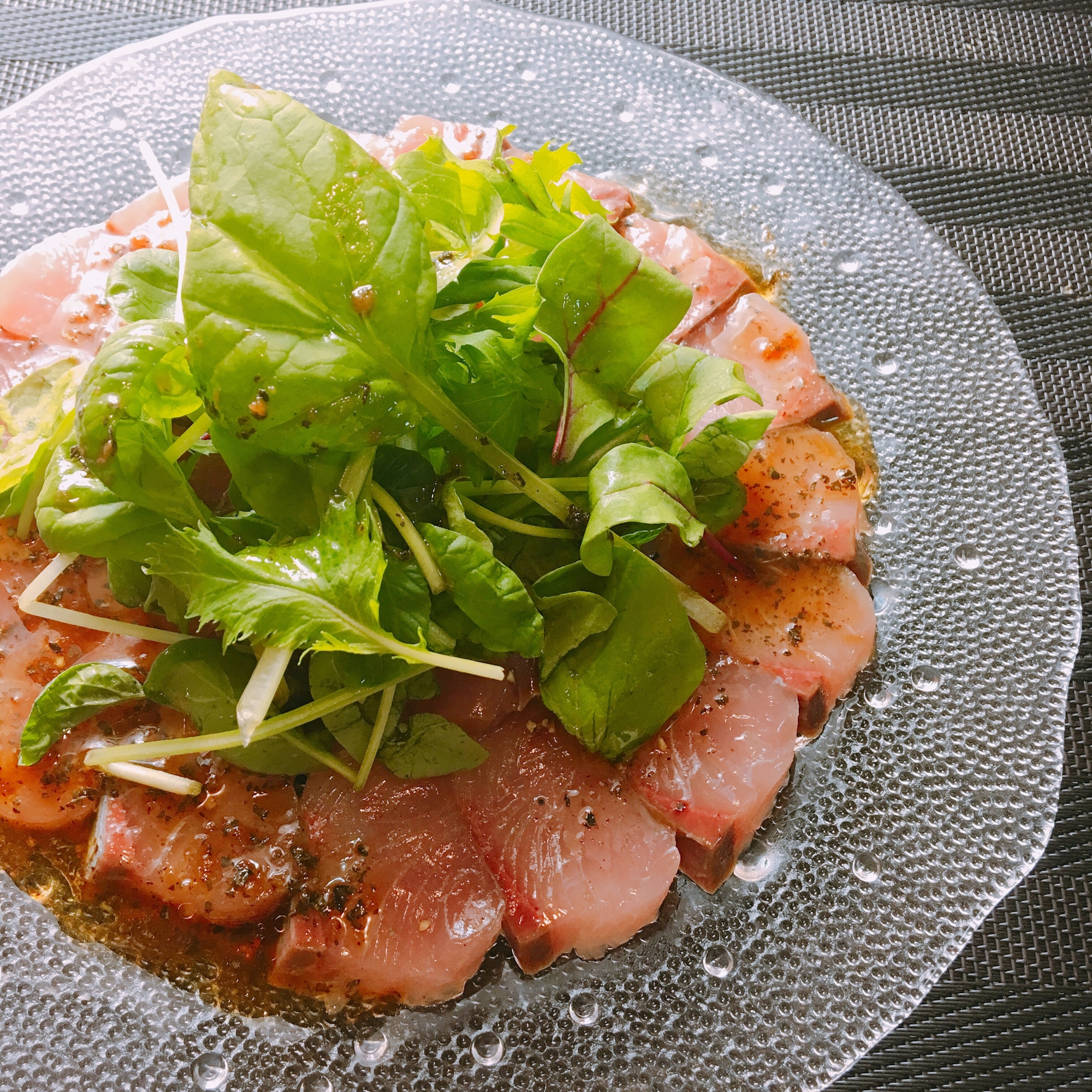 手作りドレッシング はまちのカルパッチョ レシピ 作り方 By Mari 楽天レシピ 手作りドレッシング はまちのカルパッチョ レシピ 作り方 By Mari 楽天レシピ