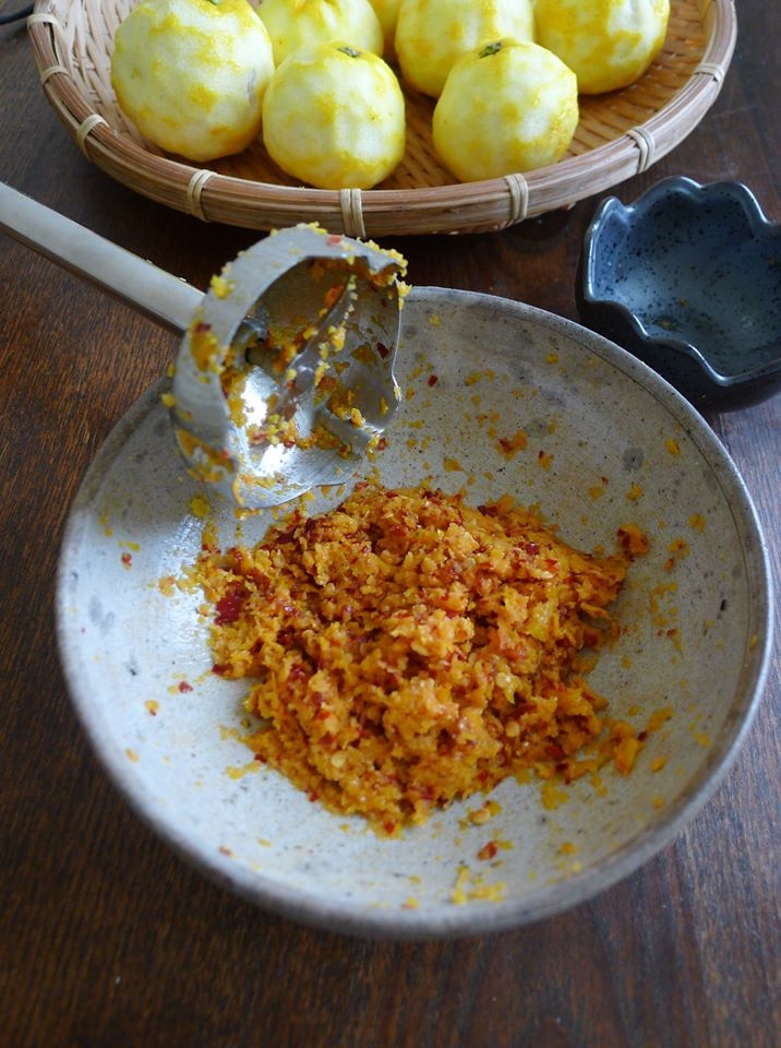 自家製の黄柚子こしょう 2020年度