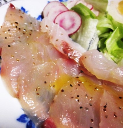 お刺身サラダ 野菜と一緒に♡