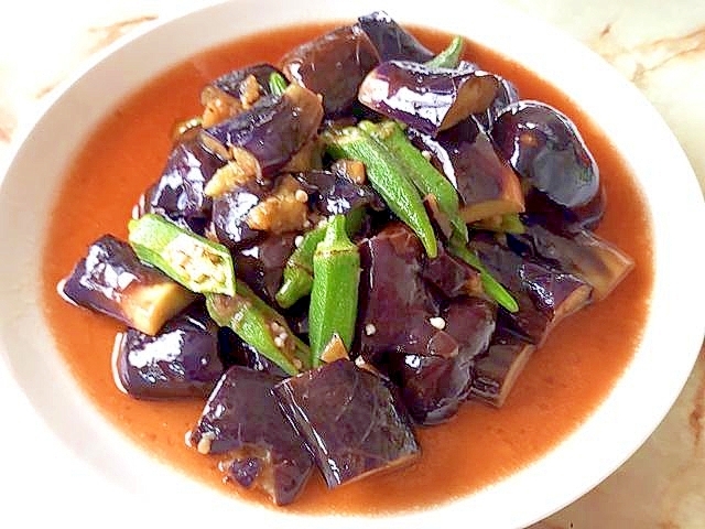 火を使わない!レンジで茄子とオクラの揚げびたし風