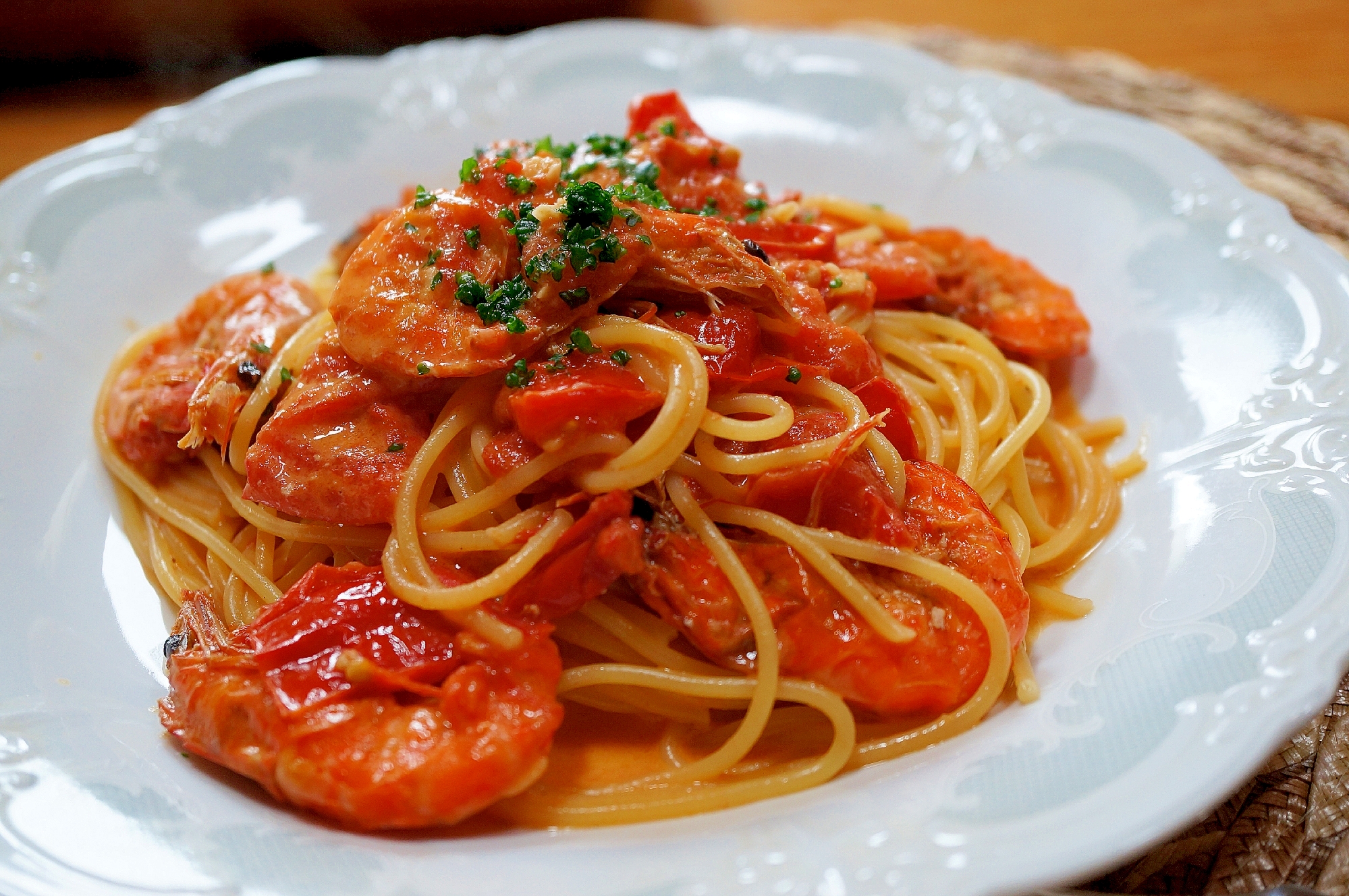 海老のトマトクリームパスタ レシピ 作り方 By なまらbuono 楽天レシピ