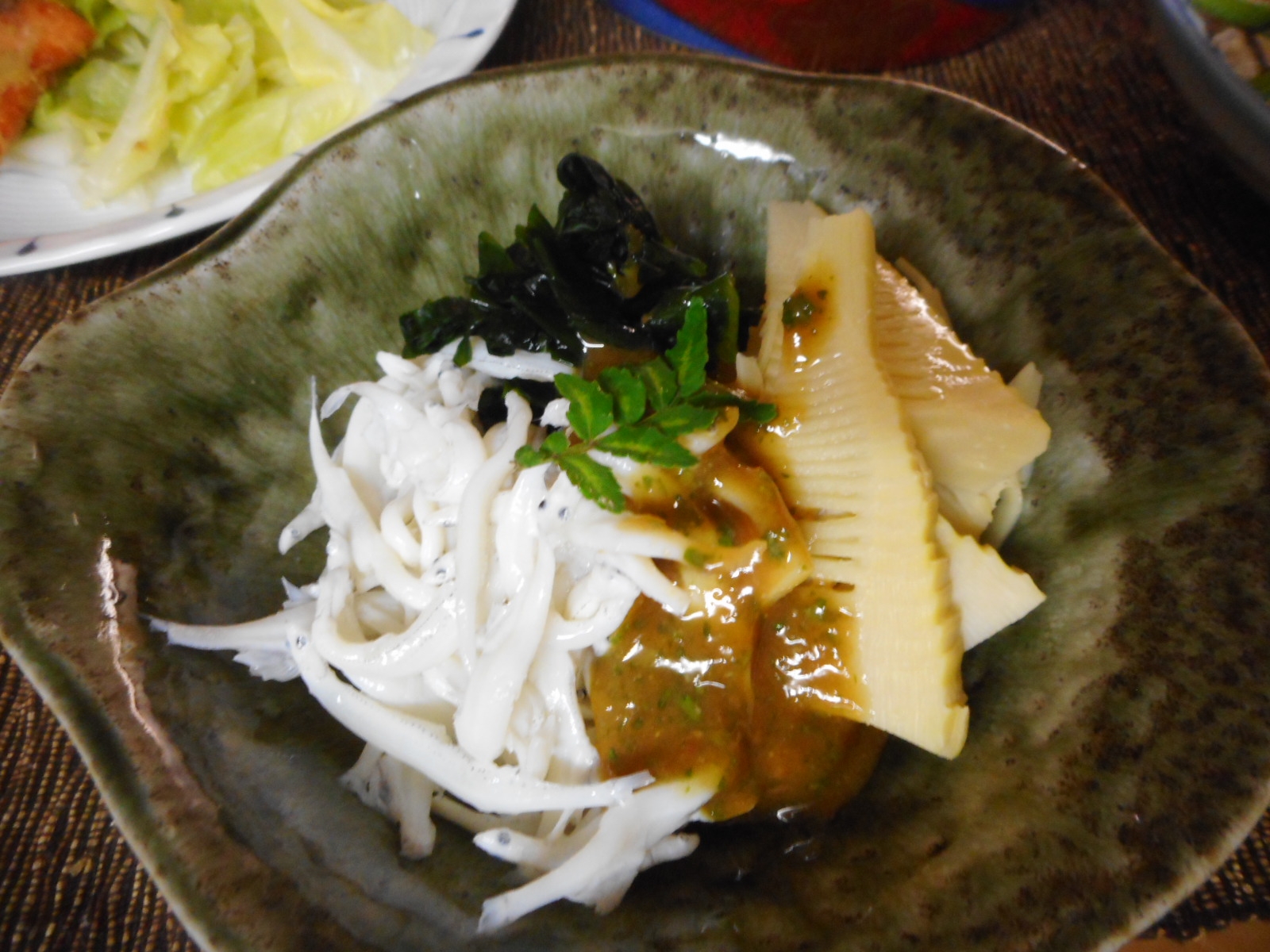 タケノコとしらうおの木の芽味噌