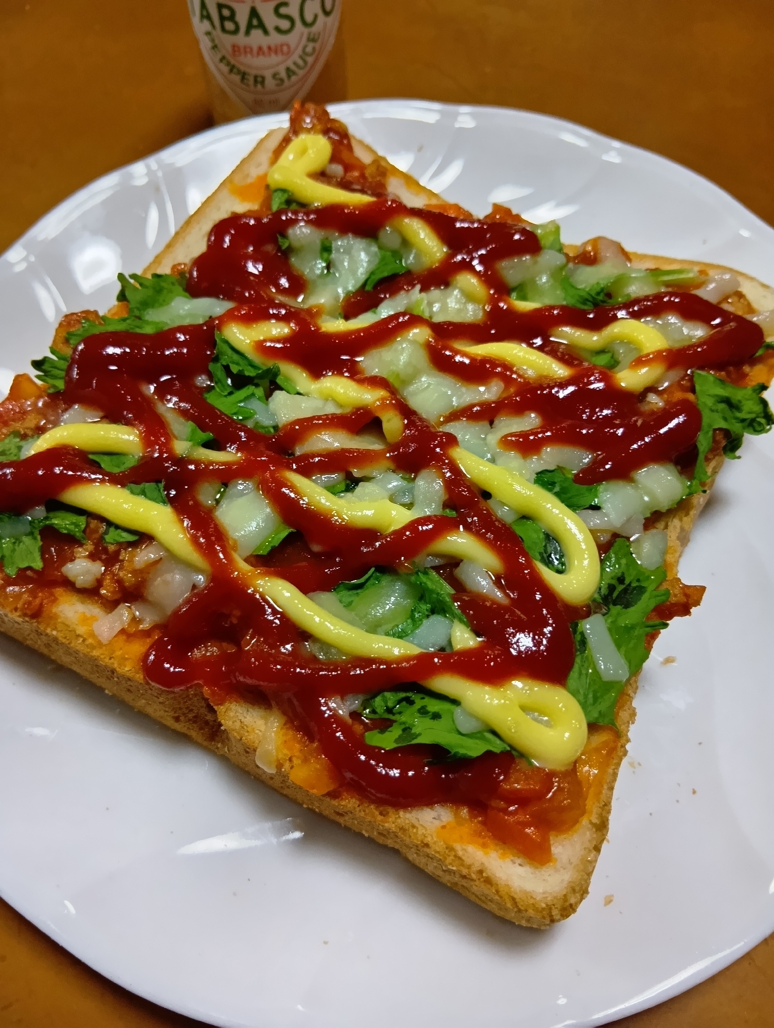 ミートソースで!ピザトースト風オープンサンド