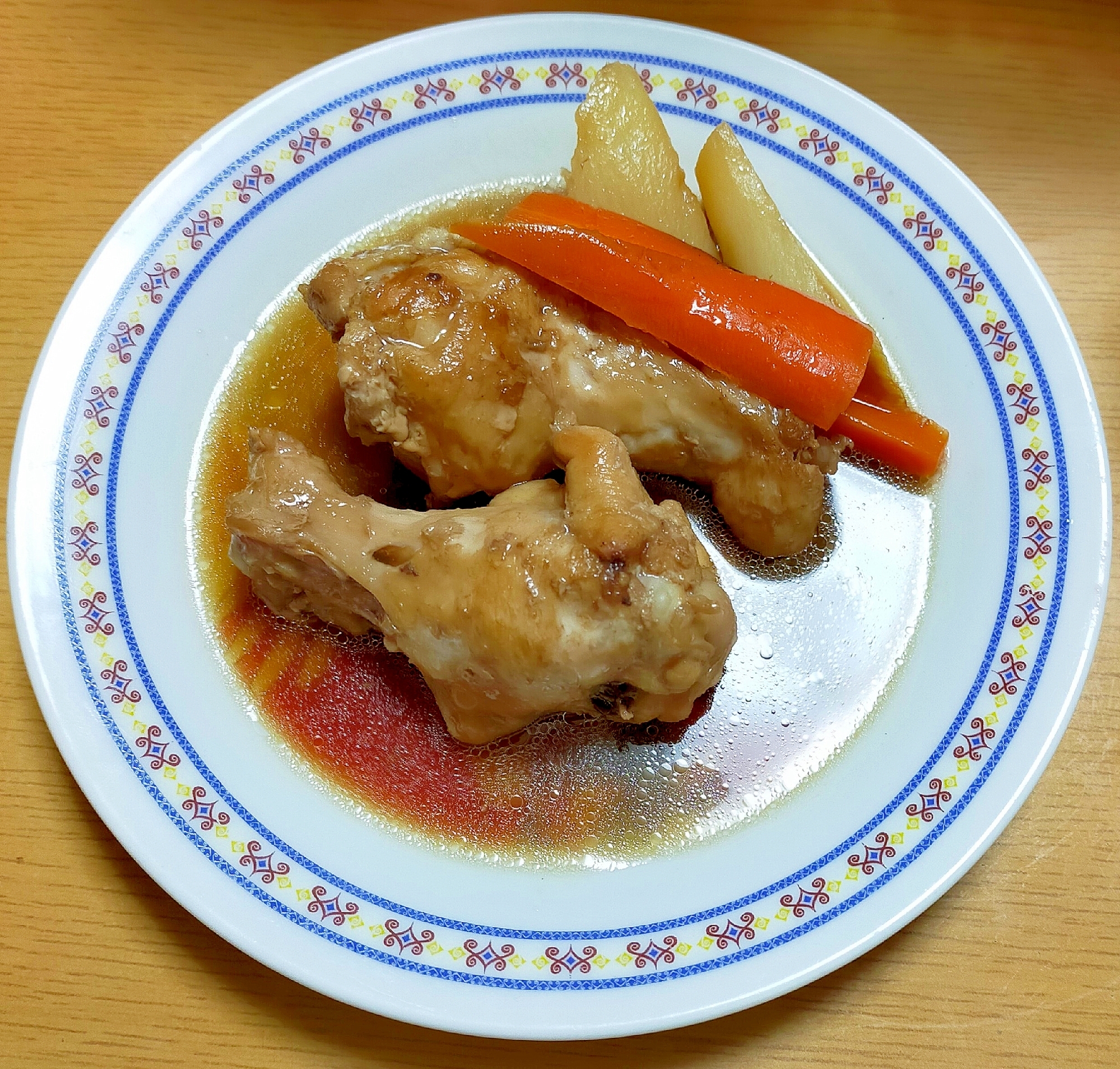 鶏の手羽元と根菜のサッパリ煮