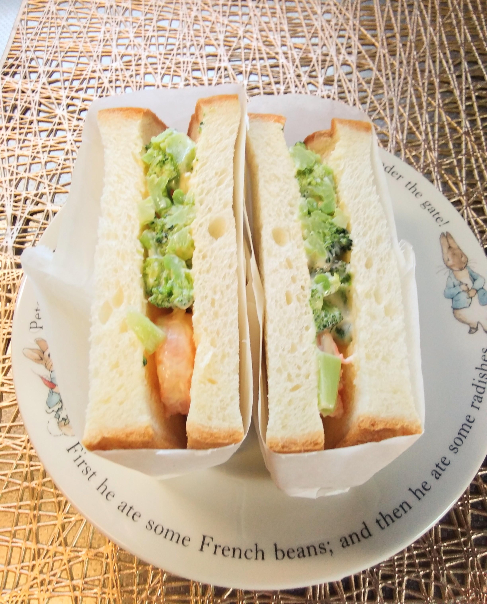 エビとブロッコリーのマヨサンド☆サンドイッチ