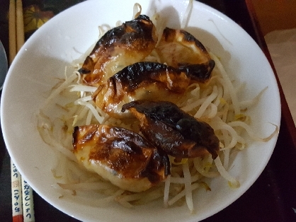 電子レンジとトースターで！焼き餃子