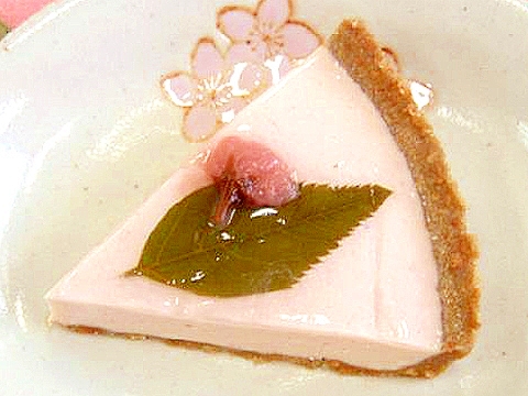 【ママパン】桜のレアチーズケーキ