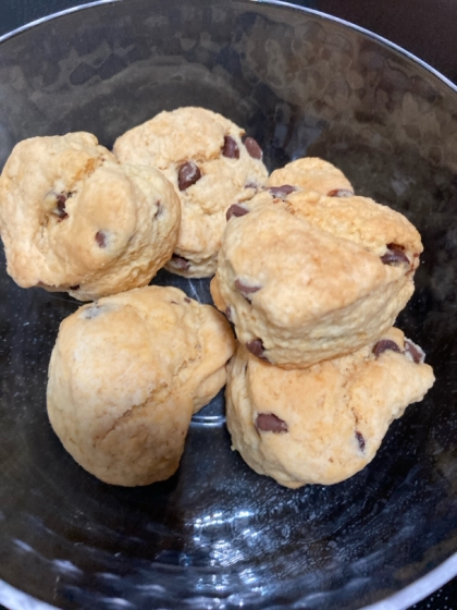 ホットケーキミックスで作るチョコチップスコーン