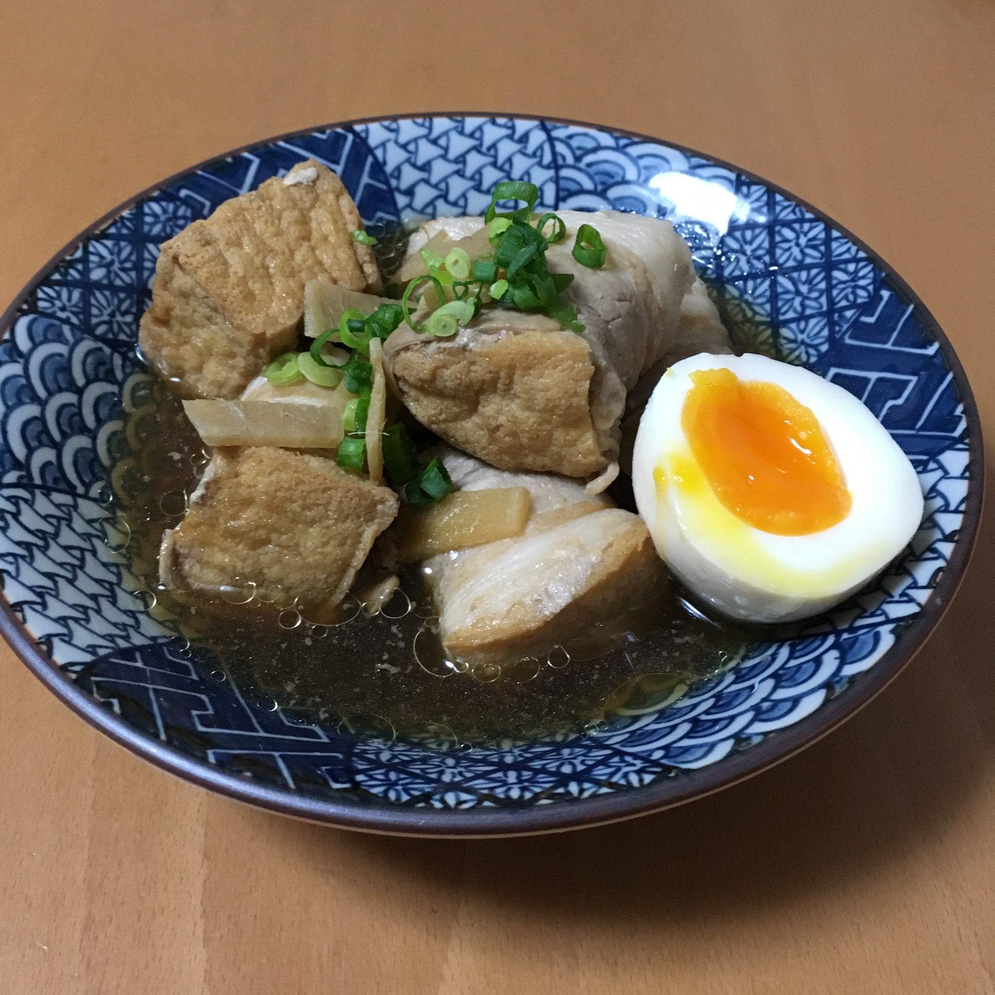 豚肉厚揚げ卵の甘辛煮♪