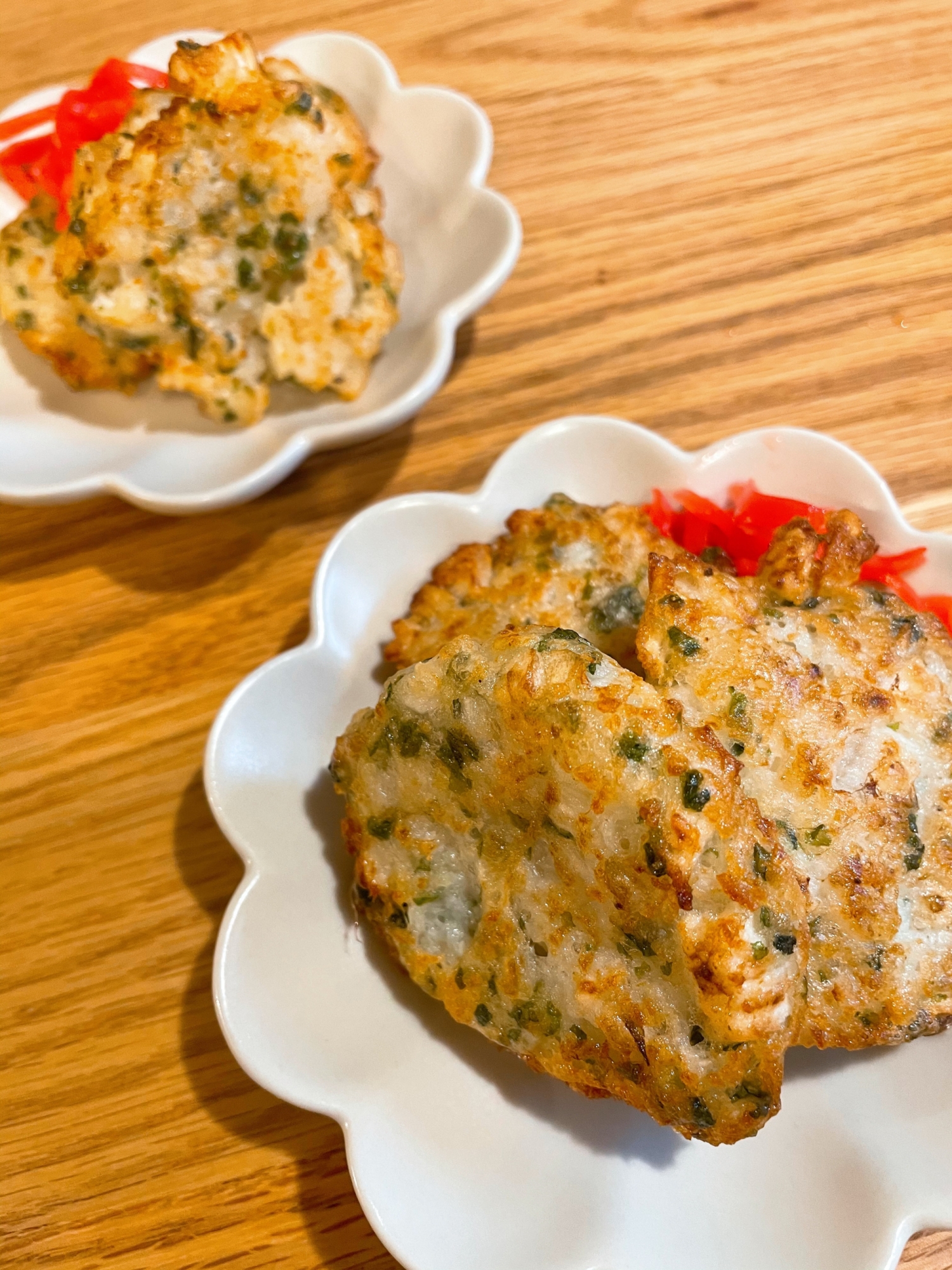 ポリ袋で簡単♪青海苔と長いもの落とし揚げ