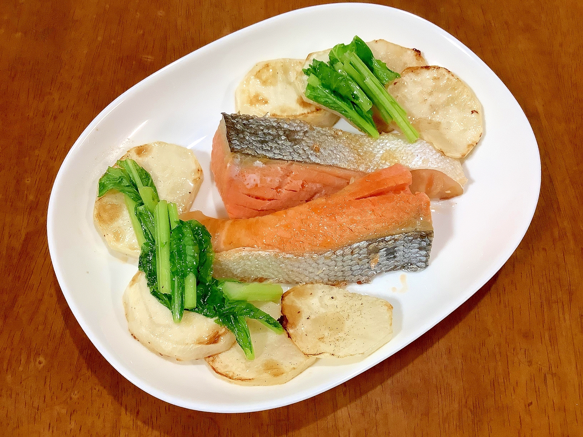 鮭と蕪のフライパン焼き