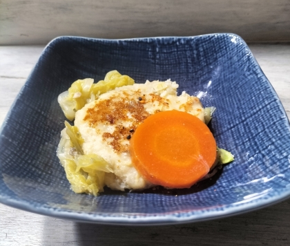 キャベツ豆もやし昆布ブロッコリーおくら鶏つくね蒸