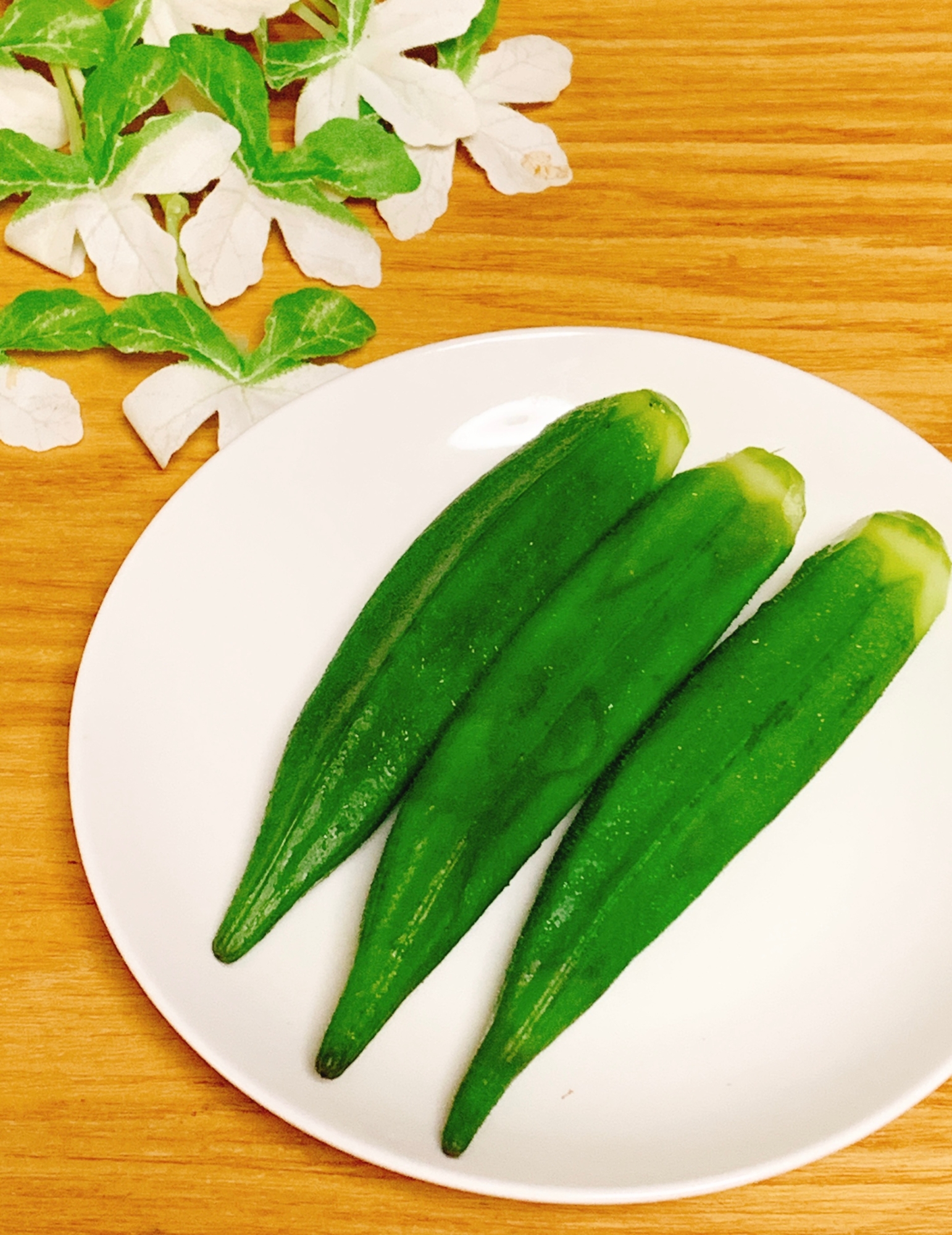 レンジで簡単‎♪オクラの下茹で✧˖°