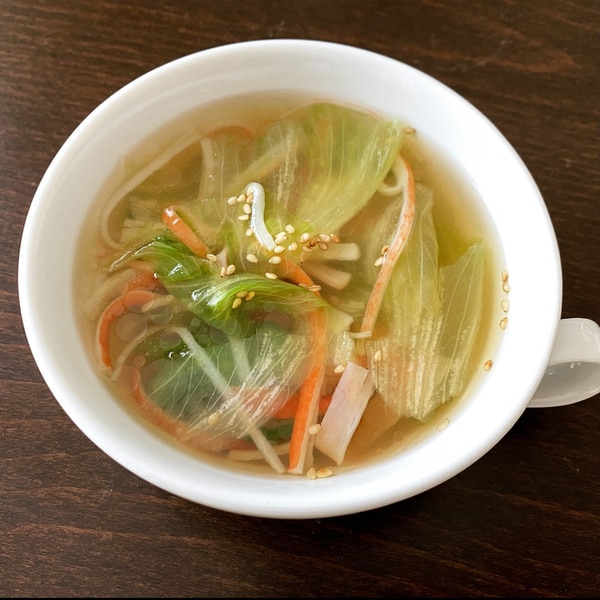 卵なしでも美味しい 本格カニカマレタススープ レシピ 作り方 By 凜姉 楽天レシピ 卵なしでも美味しい 本格カニカマレタススープ レシピ 作り方 By 凜姉 楽天レシピ