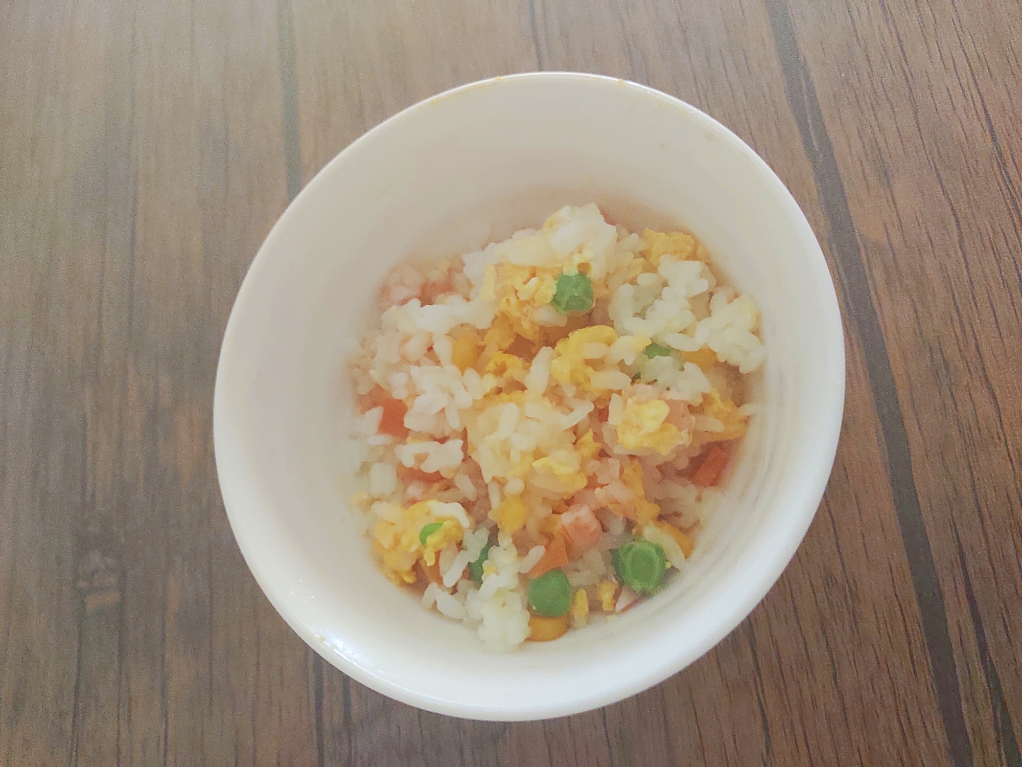 幼児食　海老と野菜のチャーハン