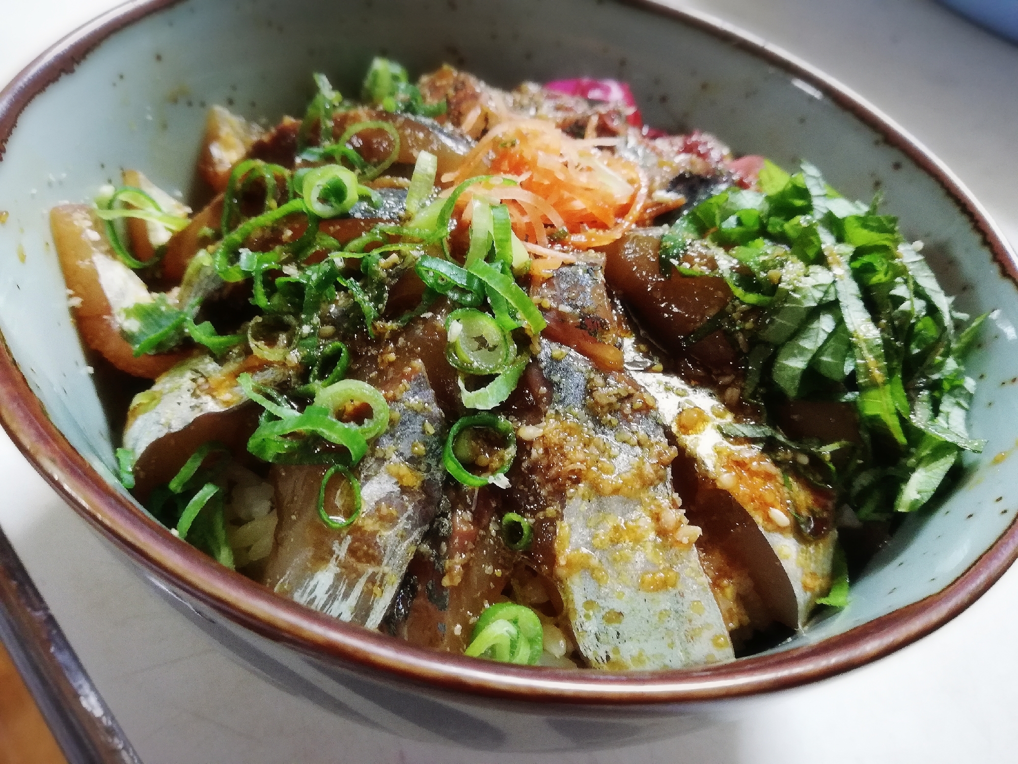 ☆アジのゴマだれ漬け丼☆