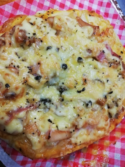 発酵いらずの簡単ピザ(^^)マヨネーズ＋コーン♪
