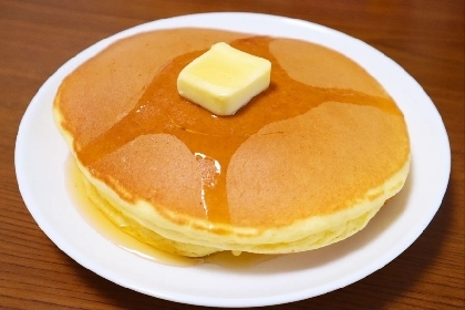 しっとりぷるふわ♡厚焼きパンケーキ風