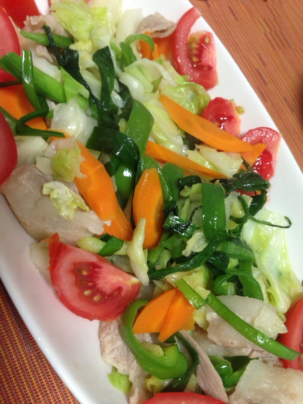 豚バラ ウェイパーで野菜炒め レシピ 作り方 By 日々レポ感謝月レシピ投稿目標 楽天レシピ