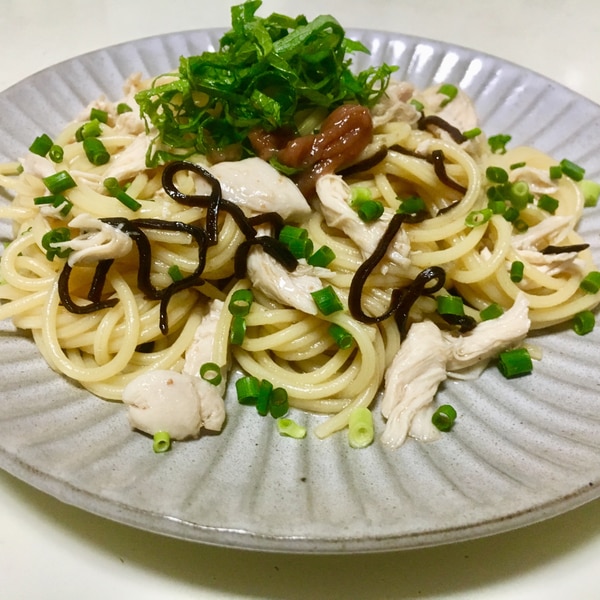 梅しそささみ塩昆布さっぱり冷製和風パスタ レシピ 作り方 By 124 楽天レシピ 梅しそささみ塩昆布さっぱり冷製和風パスタ レシピ 作り方 By 124 楽天レシピ