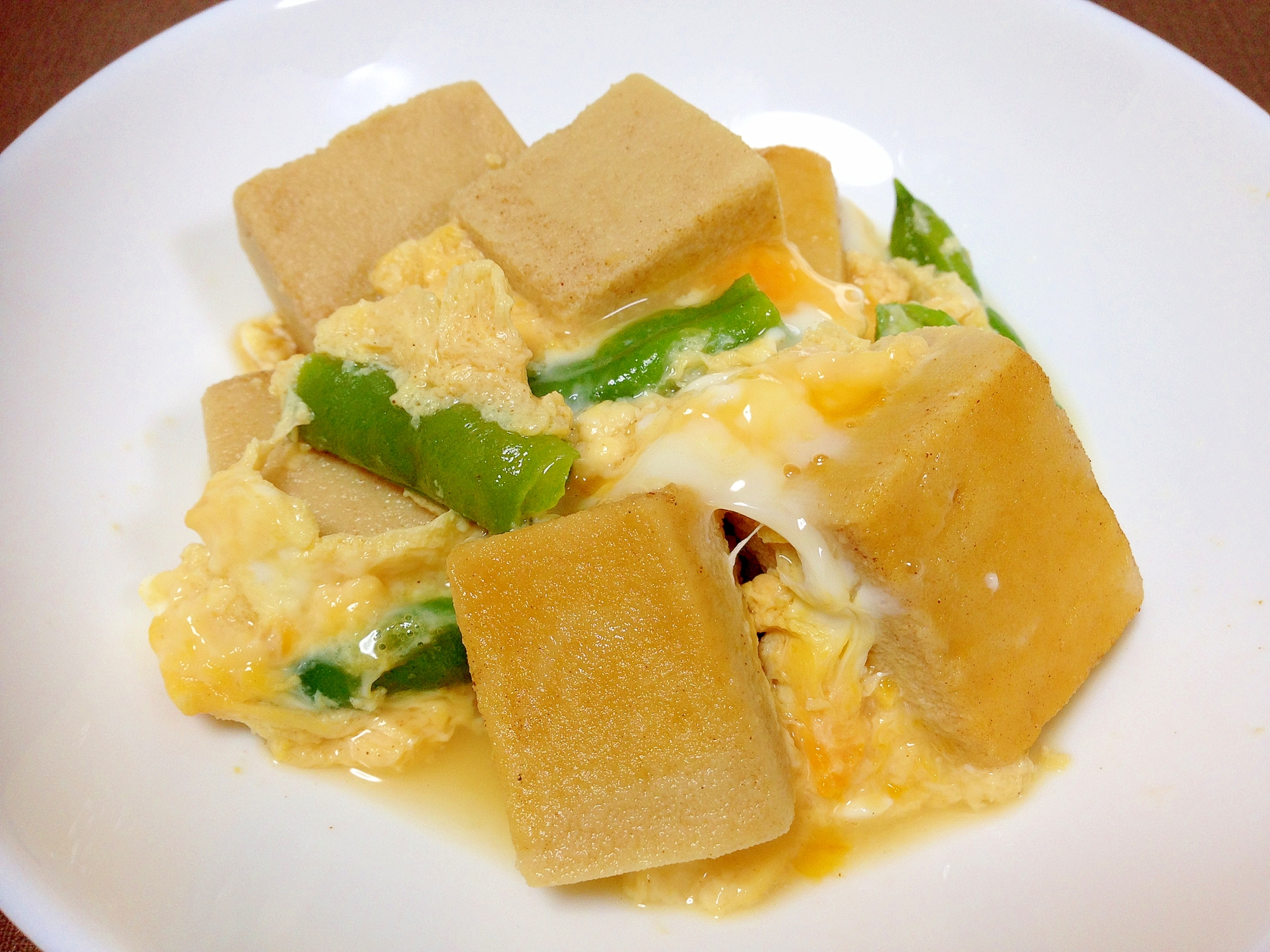 栄養満点☆高野豆腐の卵とじ