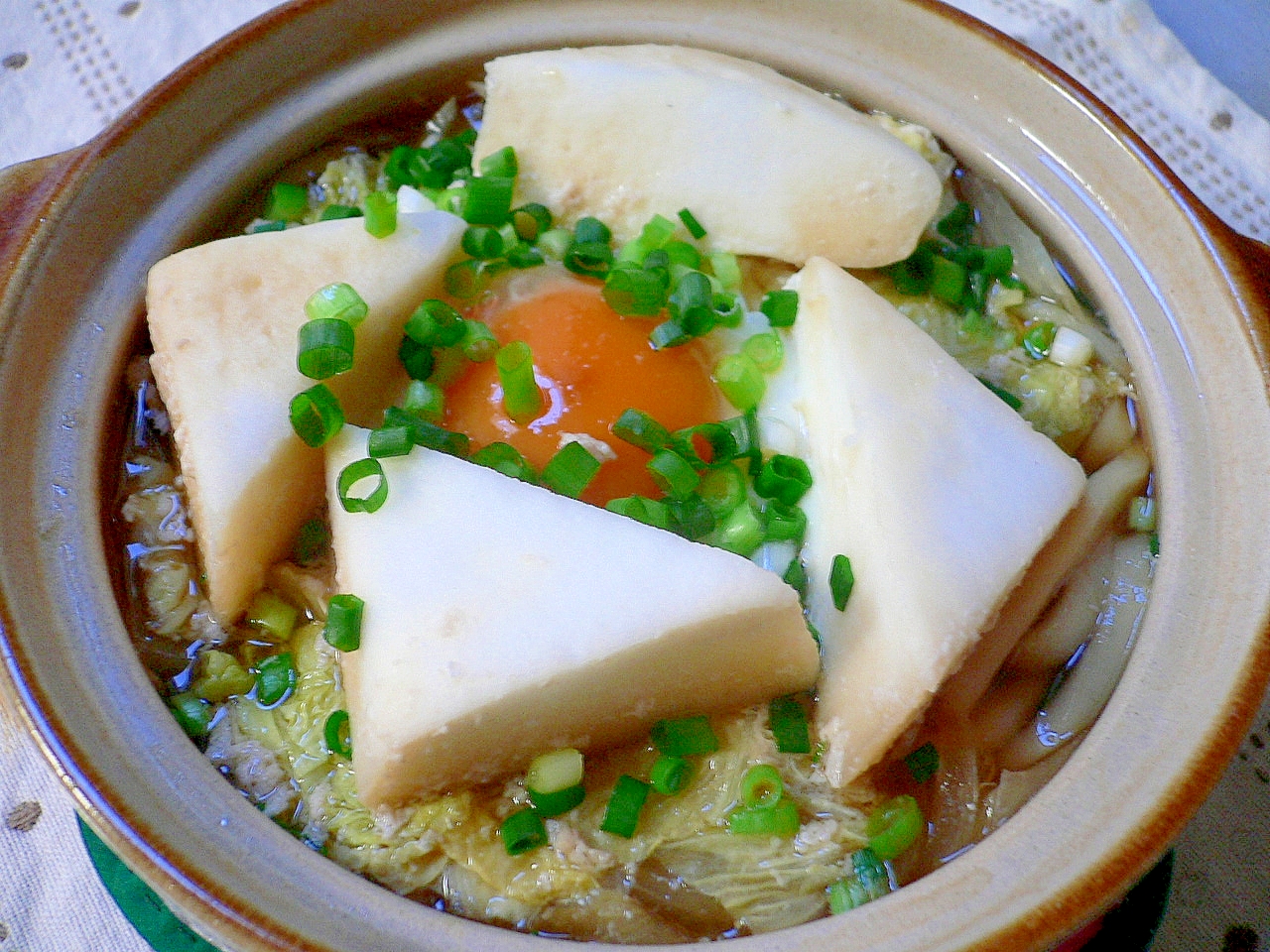 はんぺんと玉子の煮込みうどん