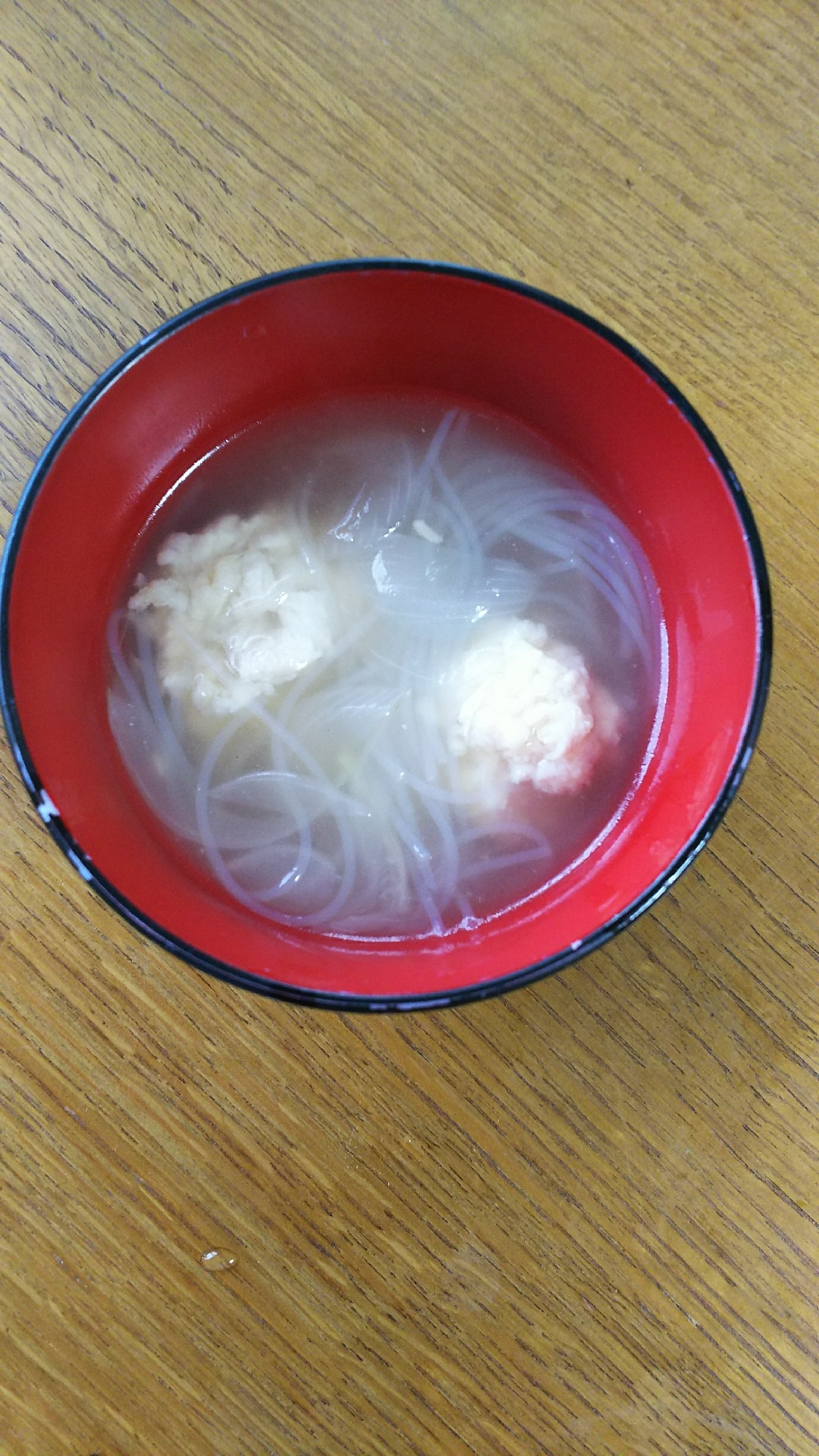 鶏団子と春雨のスープ