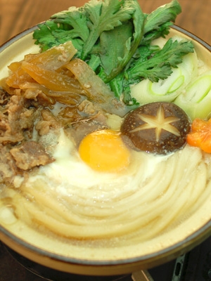 受験生のお供に！？ボリューム満点牛肉鍋焼きうどん