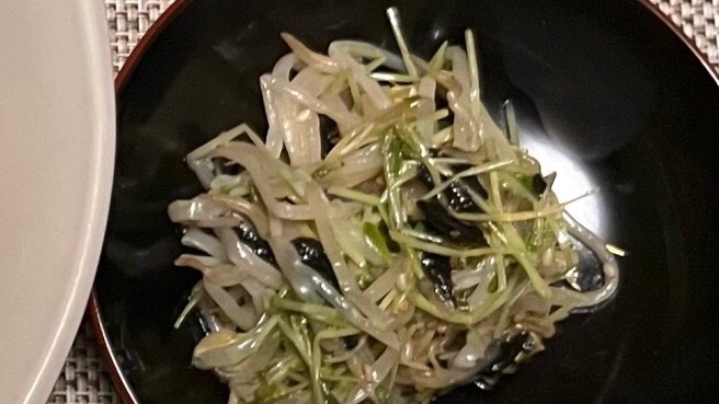 豆苗ともやしの和え物