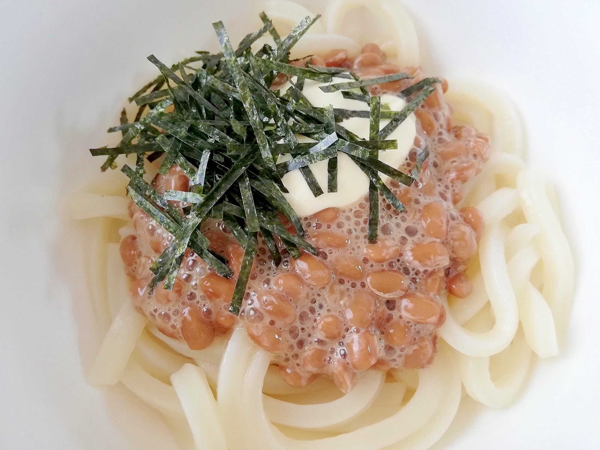 簡単！納豆のりマヨうどん