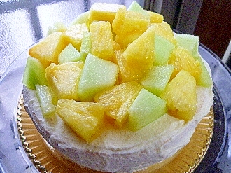 パイナップル メロンのデコレーションシフォンケーキ レシピ 作り方 By Mayumi 1101 楽天レシピ パイナップル メロンのデコレーションシフォンケーキ レシピ 作り方 By Mayumi 1101 楽天レシピ