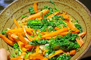 人参とクレソンの炒め煮