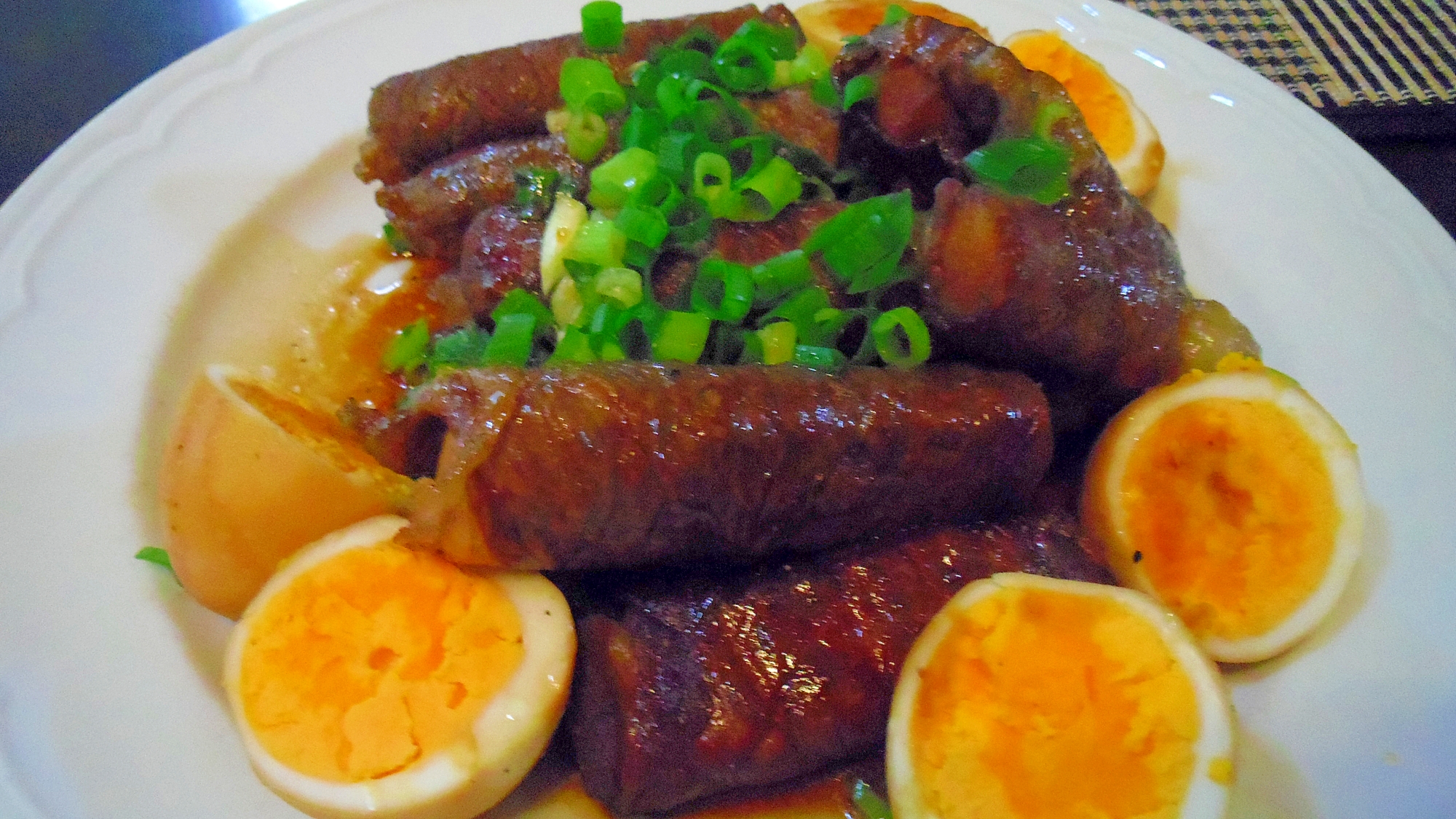 肉巻き高野豆腐の煮物