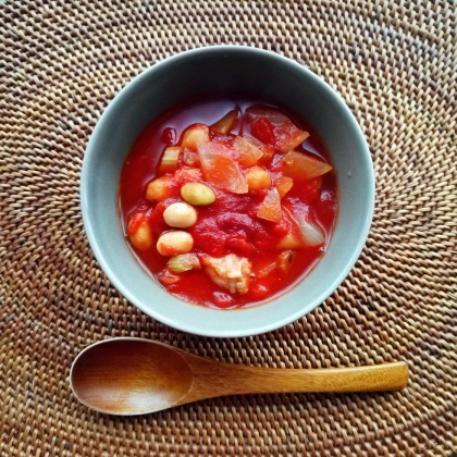 ミックスビーンズで作りました　豆が入っているのでボリュームも栄養もアップしますね　ごちそうさまでした