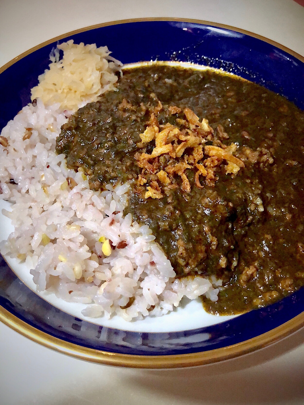 【黒ごま香る】ほうれん草のキーマカレー(簡単夕飯)