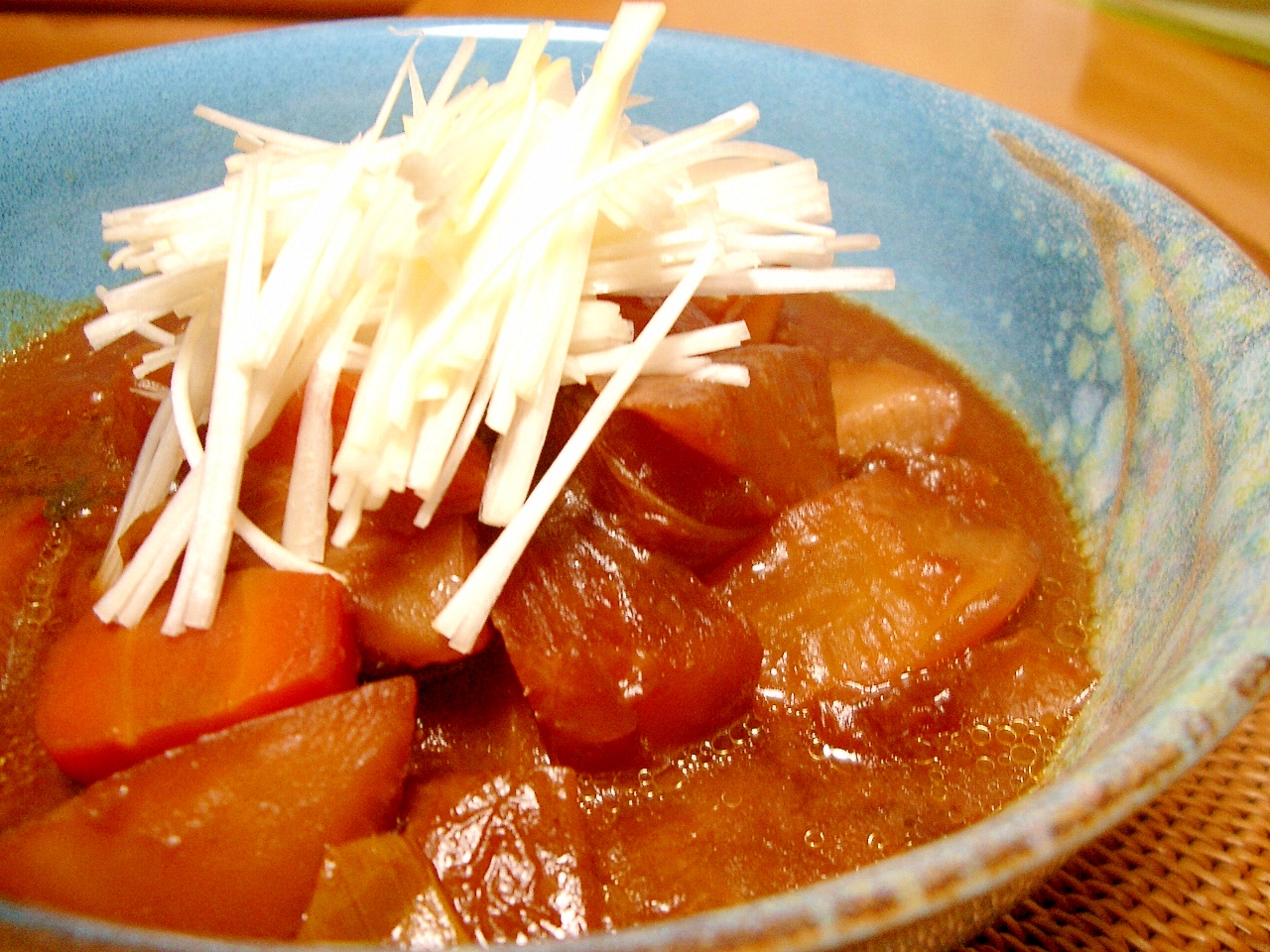 圧力鍋で簡単♪大根と白ねぎの味噌煮