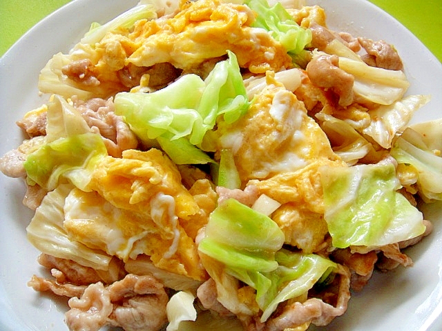 焼肉のたれで キャベツと豚肉の卵炒め レシピ 作り方 By Mint74 楽天レシピ