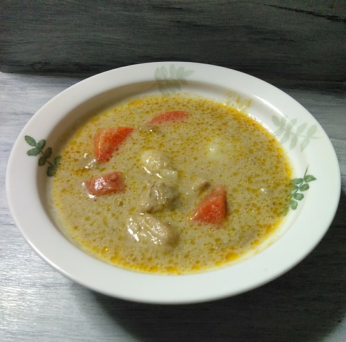 バレンタインに♥人参ごろごろイエローカレー