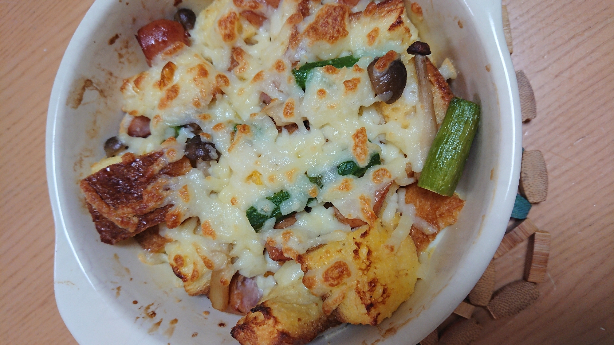 パンのミミリメイク!フレンチトーストグラタン☆