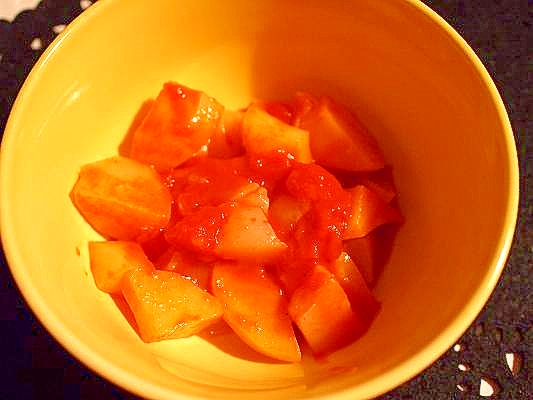薄味☆じゃが芋と蒟蒻のトマト煮♪