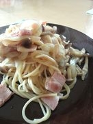 しめじとベーコンの和風パスタ