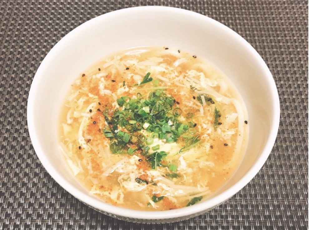 生姜でポカポカ 水菜とえのきのかきたまうどん