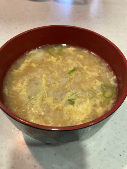 これからの季節、助かる一品です。
今日はご飯が残っていたので、朝食に作りました。