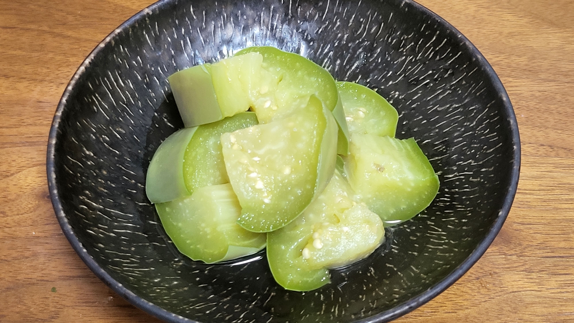 青トロ茄子の煮浸し★油不使用