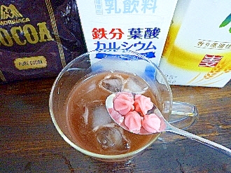 アイス♡ストロベリーチョコチップ入♡ミルクココア酒