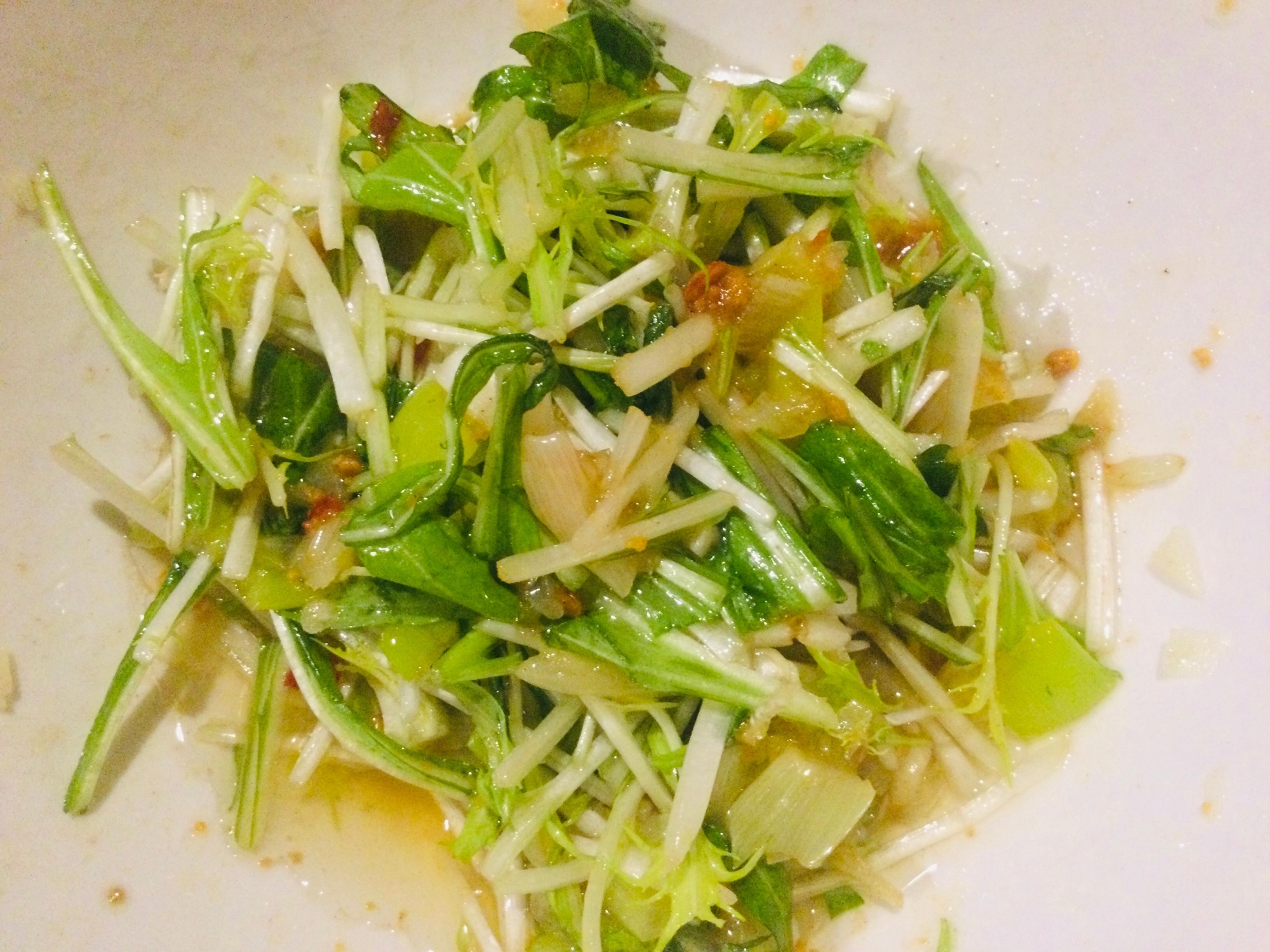 水菜のガーリックサラダ