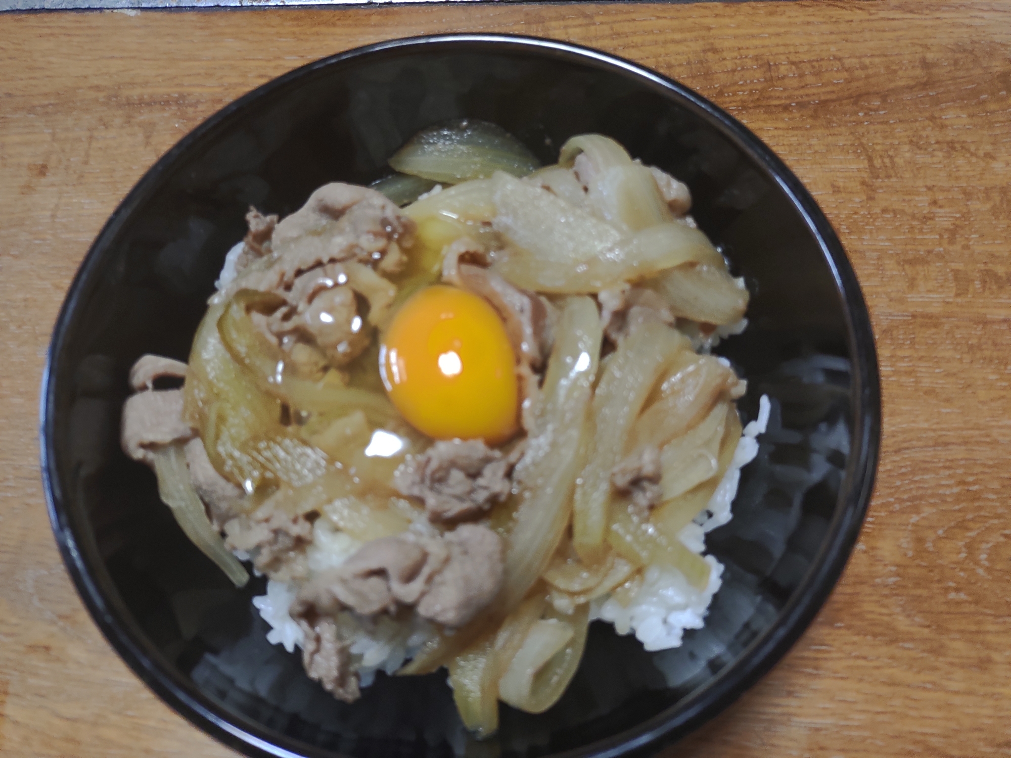 月見き牛丼