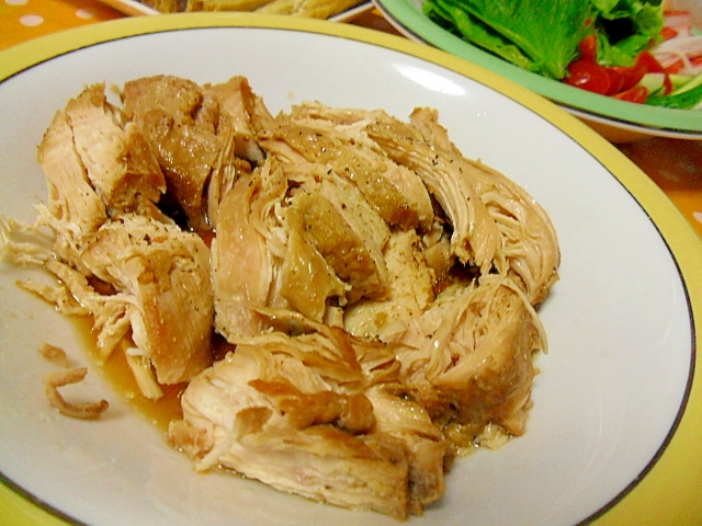 鶏むね肉のチャーシュー風煮　圧力鍋使用